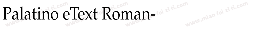 Palatino eText Roman字体转换